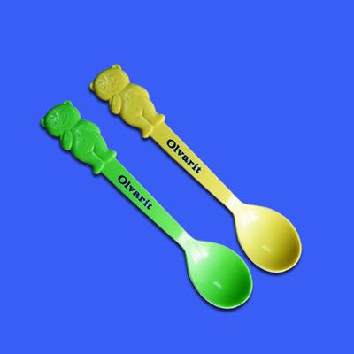 厂家直销塑料勺子塑料儿童勺子可爱小熊勺子小朋友吃饭勺卡通勺