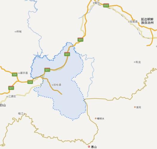 抚松县位于吉林省东南部,东经127°01-128°05,北纬41°42-42°49