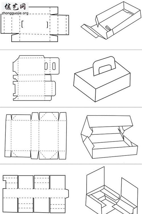自制糖果盒图纸大全手工纸盒收纳盒制作图解╭纸的折法