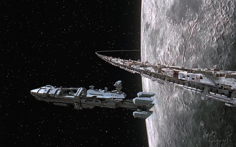 星河战队 飞船离开月球环形轨道基地