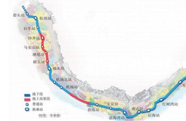 深圳地铁线路图11号线有哪些站点