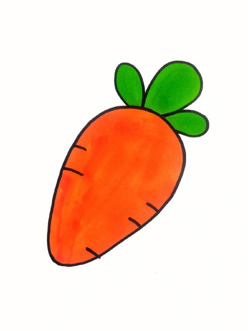 胡萝卜简笔画蔬菜简笔画