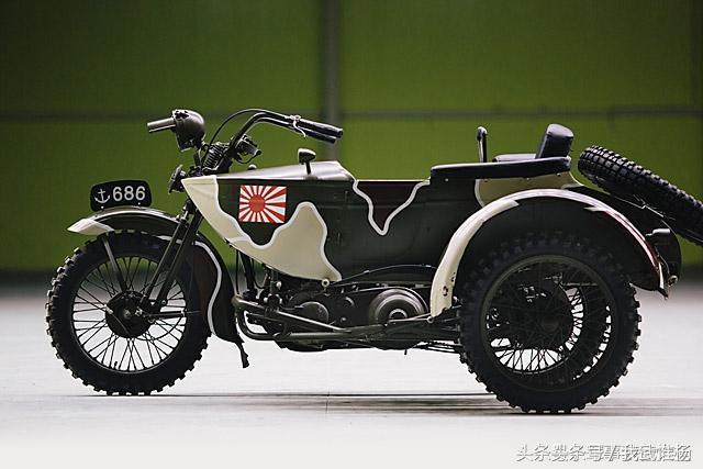 日本二战前研制的军用摩托 rikuo 97式摩托