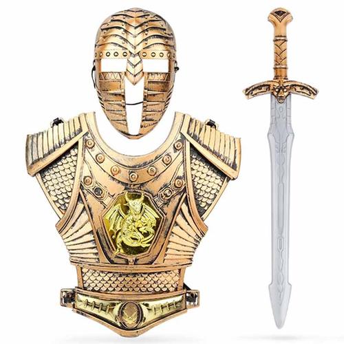 万圣节铠甲勇士儿童玩具罗马勇士盔甲铠甲可穿刀剑玩具盾牌套装武士