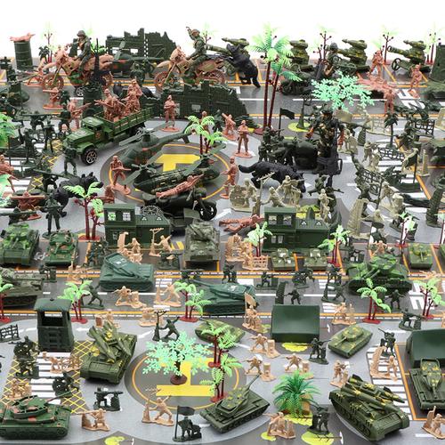 兵人战争二战坦克飞机导弹战车打仗士兵小人沙盘模型场景玩具