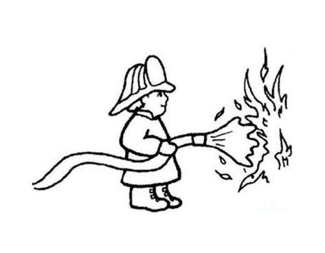 简笔画教程之《我是小小消防员》消防安全儿童画消防安全主题绘画作品