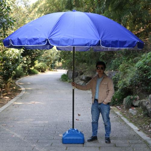 大号户外遮阳伞摆摊伞大型雨伞太阳伞地摊伞沙滩伞3米 蓝白2