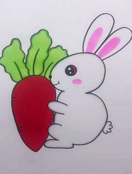 巧画兔子很简单的,一个兔子简笔画教程!-度小视