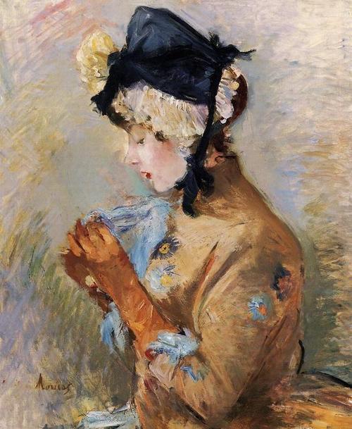马奈油画中的女模特也是法国最出色的印象派女画家莫里索