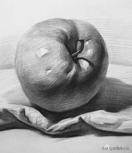 素描临摹之苹果的画法(教你画一个苹果)(2)