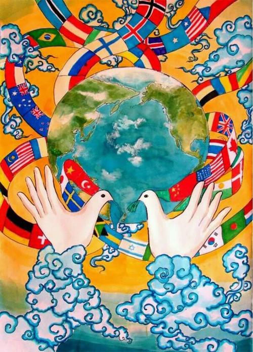 儿童画创意丨"世界和平"主题作品精选