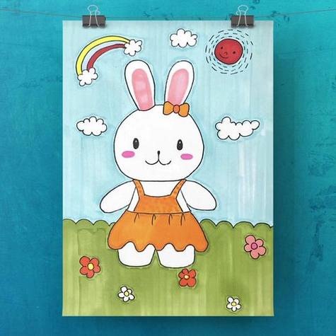 儿童画小兔子简单画法儿童画小兔子简单画法教案