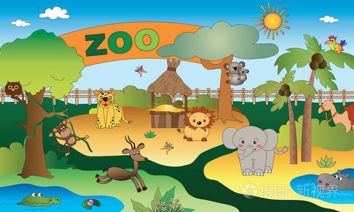 动物动物园的插图
