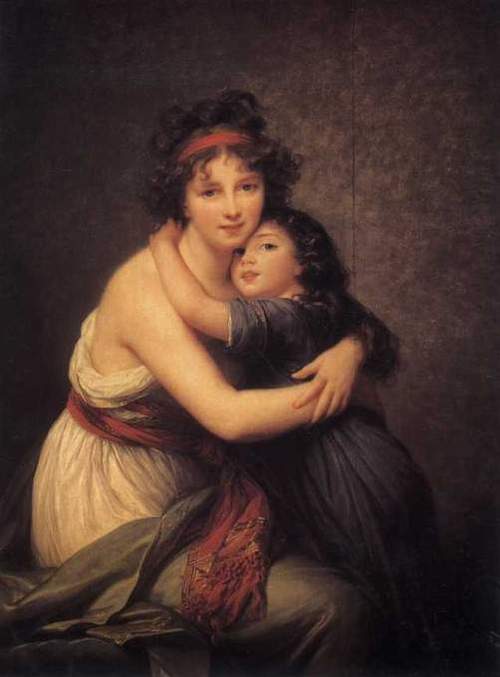画家与女儿像 伊丽莎白·路易丝·维瑞(1755-1842)是路易十六