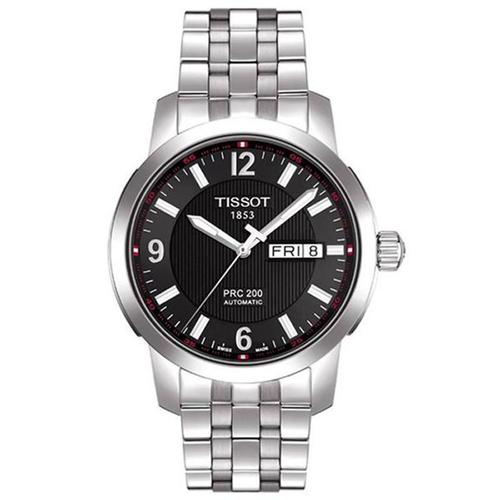 天梭(tissot)手表运动系列商务钢带男表双显日历皮带机械男表t014.