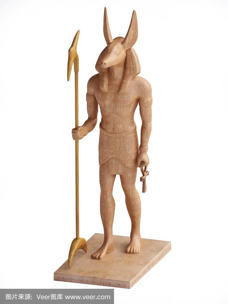 埃及神阿努比斯的雕像