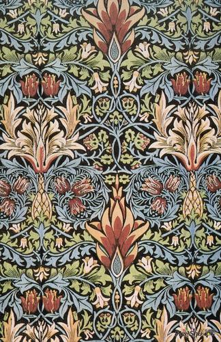 蛇形印花织物威廉莫里斯williammorris高清作品欣赏