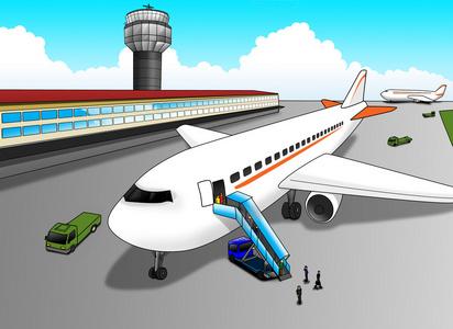 机场分离的漫画图片-机场分离的漫画素材-机场分离的漫画插画-摄图新