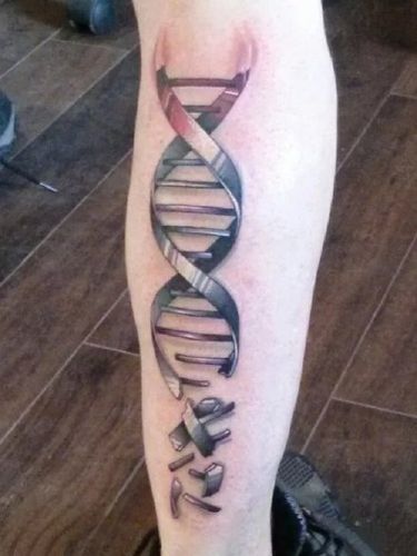 有创意的dna基因链符号纹身图案1526