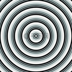 黑白抽象同心圆元素,背景矢量图案