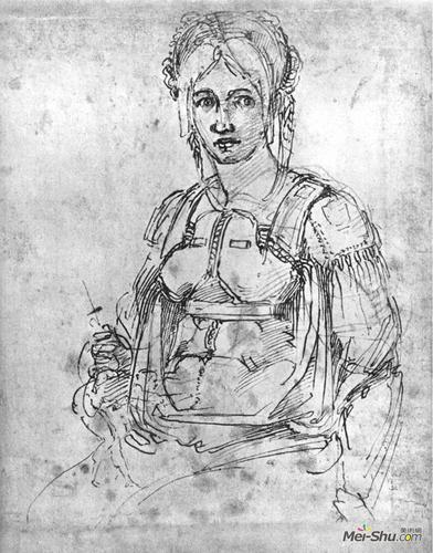 维多利亚科隆纳的肖像米开朗基罗michelangelo高清作品欣赏