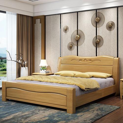 床现代简约双人床主卧18米单人15m经济型大床婚床新中式实木床
