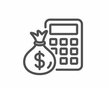 会计和财务标志模板矢量插图图标元素与名片矢量计算器行图标.
