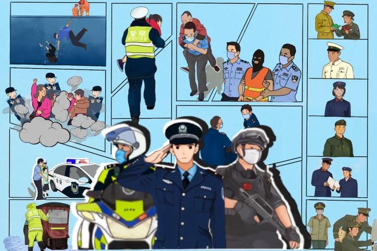 长图|原创漫画,看中国人民警察警服变迁史