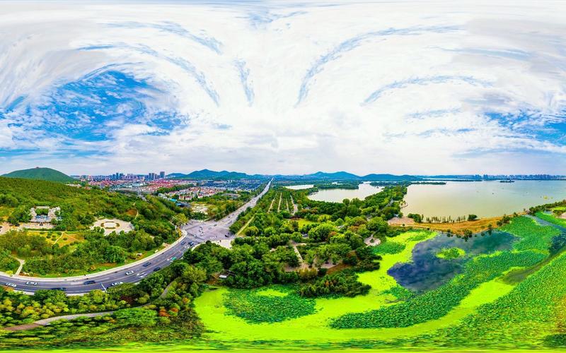 远眺云龙湖的秀丽景色.#徐州云龙湖风景区