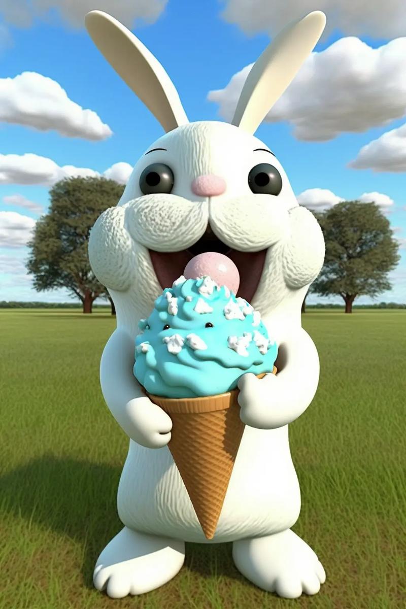 小兔宝宝吃冰淇淋92是个什么体验?#萌宠 #兔兔这么可爱 # - 抖音
