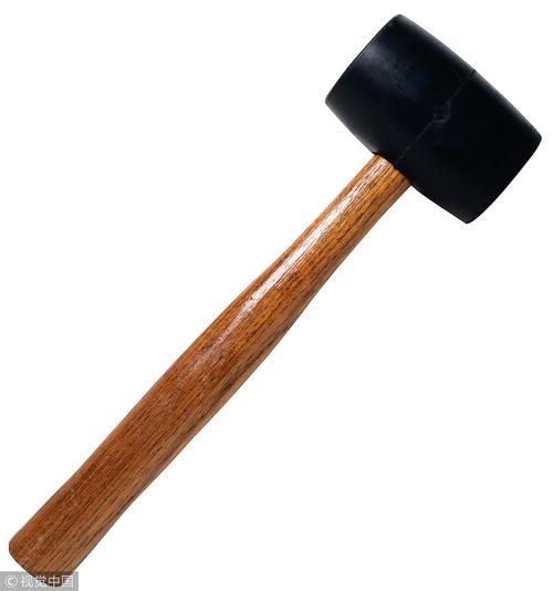 卡帕顿工具瓷砖木柄橡胶锤 无弹力最最小号橡皮锤 黑色锤子榔头