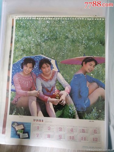 1981年年历画夏练之余(岳鹏飞摄影)-挂历/台历-7788收藏