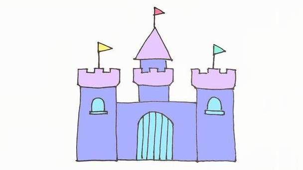童话城堡简笔画 一年级童话城堡简笔画