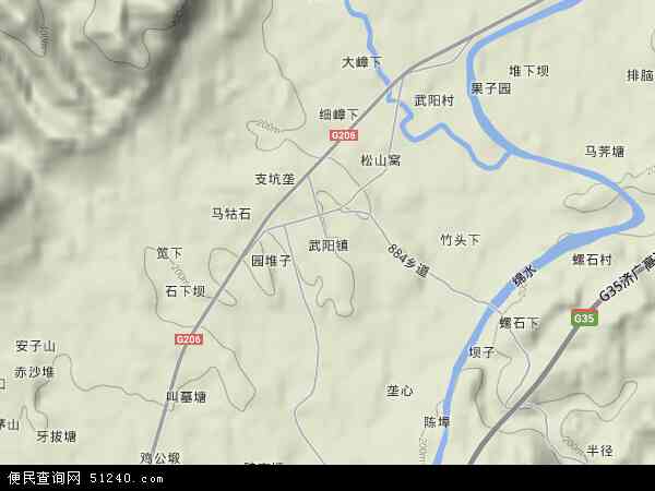 中国江西省赣州市瑞金市武阳镇地图(卫星地图)