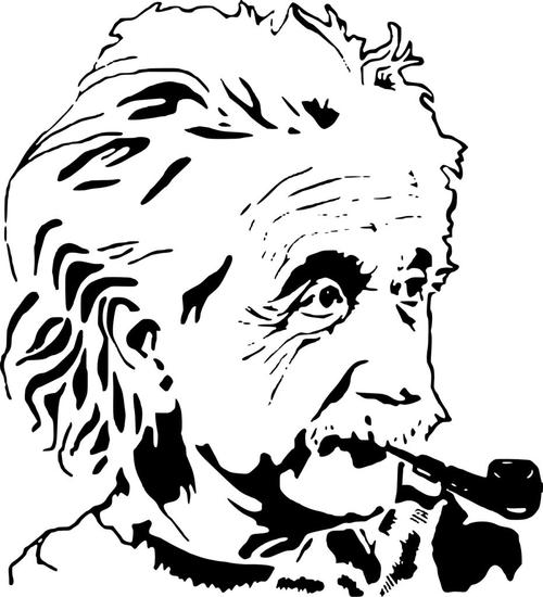 黑白人物肖像科学家爱因斯坦背景图片