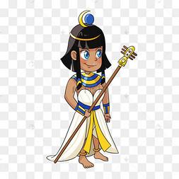 埃及女王法老卡通人物