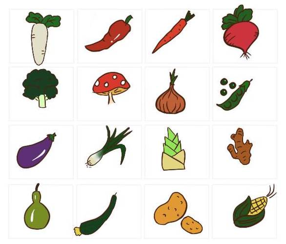 蔬菜简笔画图片 蔬菜简笔画图片大全 简单 颜色