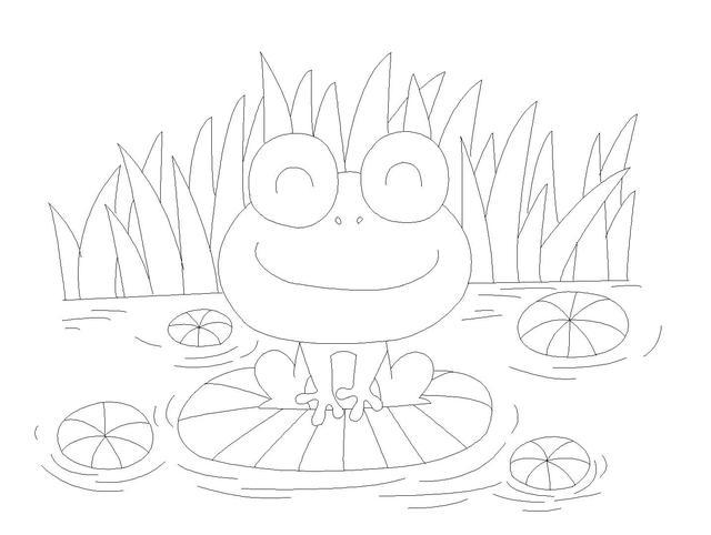 稻田里的小青蛙是怎么画的(绘画教程荷叶上的小青蛙)(6)