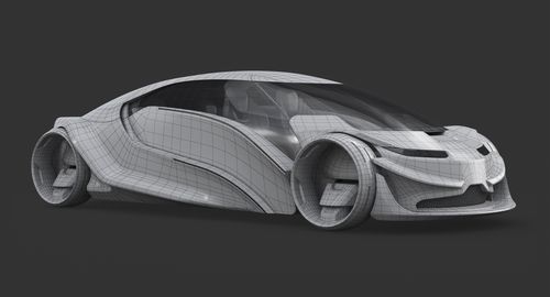 未来汽车63d模型