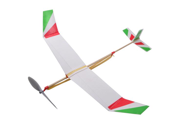stem科学实验室玩具/教具 自制c919橡筋动力滑翔机 航模飞机模型