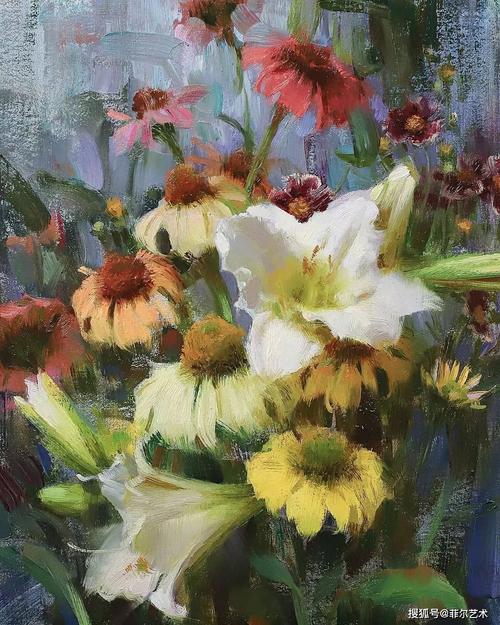 美国青年画家丹尼尔·j·凯斯花卉油画作品欣赏
