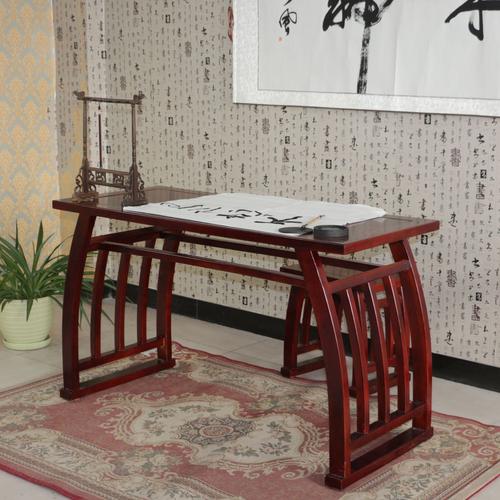 中式学生学习桌椅书法练习桌椅组合实木国学书法桌仿古国学课桌椅