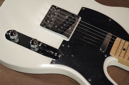 indy custom tele-style guitar white