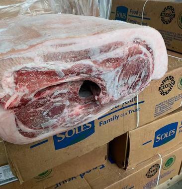 墨西哥67厂进口冻猪肉六分体中段短箱子的