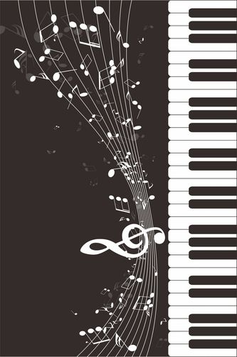 创意音乐会钢琴海报矢量设计背景模板