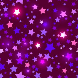 迪斯科无缝与闪亮的紫色星星照片