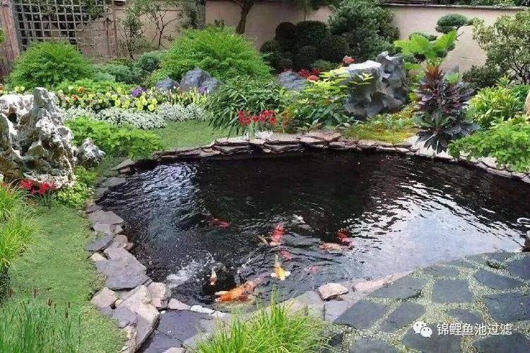 庭院鱼池这样设计,实在太美了!_池塘_水池_花园