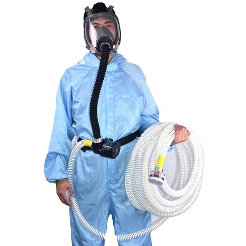 自吸式长管呼吸器 单人电动送风防毒面具面罩 正压式空气呼吸器