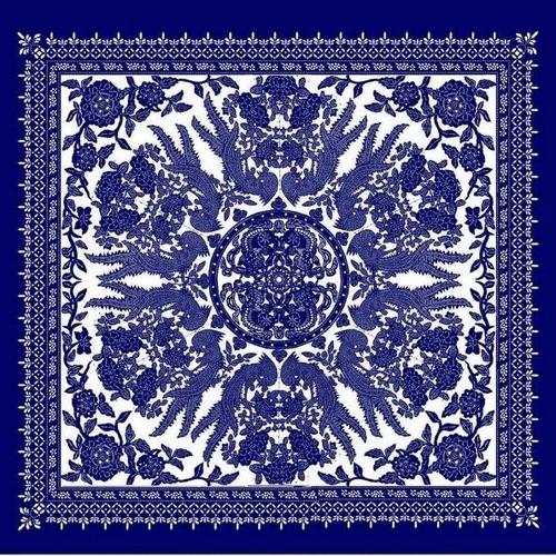 漂亮的画布图片防染印花中国的蓝印花好看的花布蓝印花布的来源传统