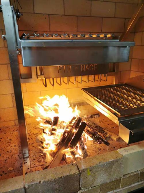 firenace西餐厅双轮升降式碳火扒炉x3牛肉餐厅炭火烤炉x4